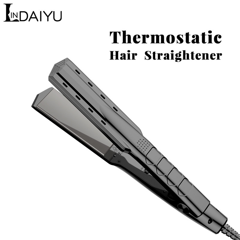 LINDAIYU plaukų tiesintuvas termostatinis plokščias garbanojimo plaukas moterims profesionalus salono formavimas karščiui atsparus sauga nuo karščio