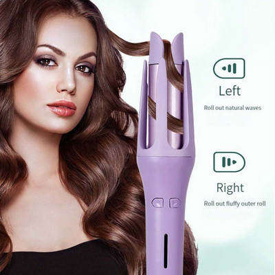 Ondulător cu rotație automată în două căi Ondulator ceramic cu patru trepte controlabil Anion pentru îngrijirea părului Stick de ondulare Instrument profesional de modelare