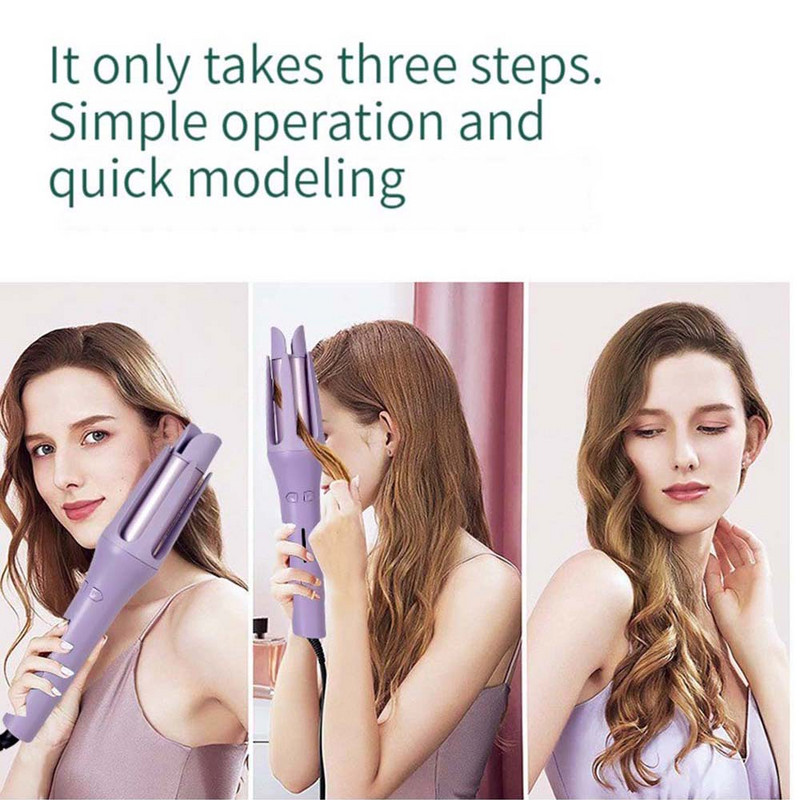 Dviejų krypčių automatinio sukimosi suktukas Keturių pavarų valdomas keraminis suktukas Anijonų plaukų priežiūrai garbanojimo lazdelės profesionalus modeliavimo įrankis