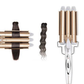 Επαγγελματικό σίδερο για μπούκλες μαλλιών Κεραμικό τριπλό σίδερο για μπούκλες Σίδερα για μπούκλες μαλλιών Hair Waver Waver Εργαλεία styling Ραβδί μαλλιών