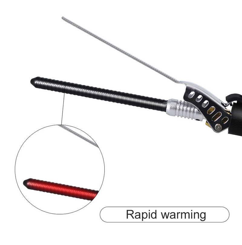 Ανδρικό ψαλιδάκι μαλλιών Κεραμικό ραβδί για μπούκλες για μικρά μαλλιά Βαθιά σγουρά μπουκλάκια ρολά Σίδερο περιστρεφόμενο 360 μοιρών