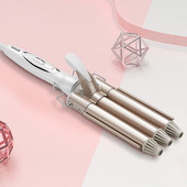 Kemei Hajcsavarók Hullámos Hair Has 3 Head Crimper Hullámozás Háromszoros Hajsütővas Professzionális Stylist Eszközök Waver