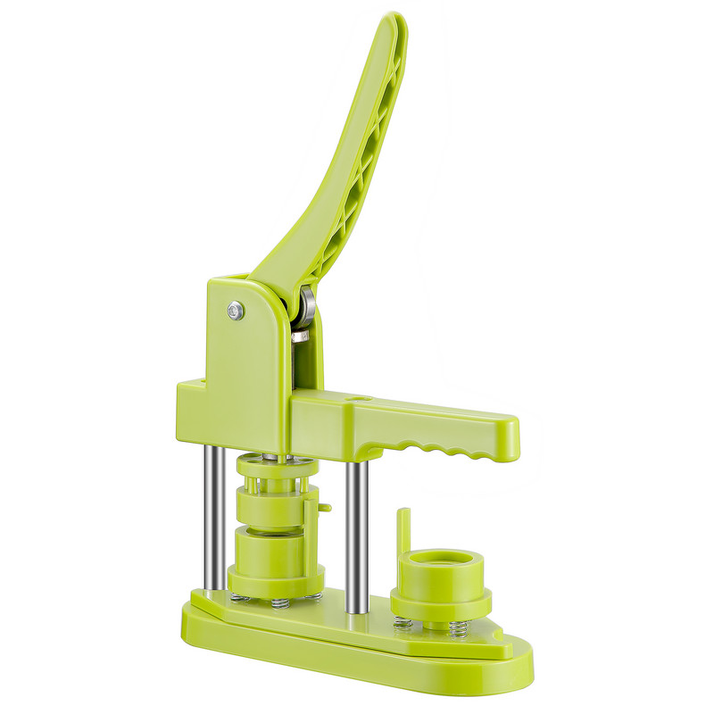 25 mm / 32 mm ženkliukų presavimo mašina su 500 vnt apskritimo mygtuko dalimis + pjaustytuvu „pasidaryk pats“ mygtukų gaminimo mašina