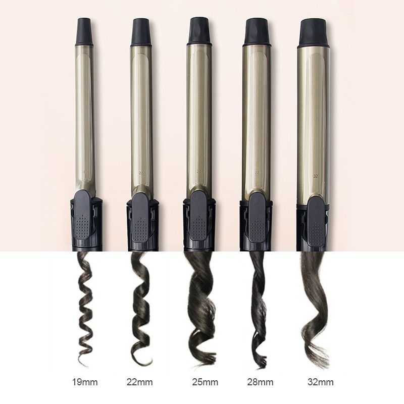 Pro New Cone Arany kerámia bevonatú lap Hajsütővas Elektromos Hajcsavaró Magic Curling Wand Hajformázó Waver szerszámok krimpelő