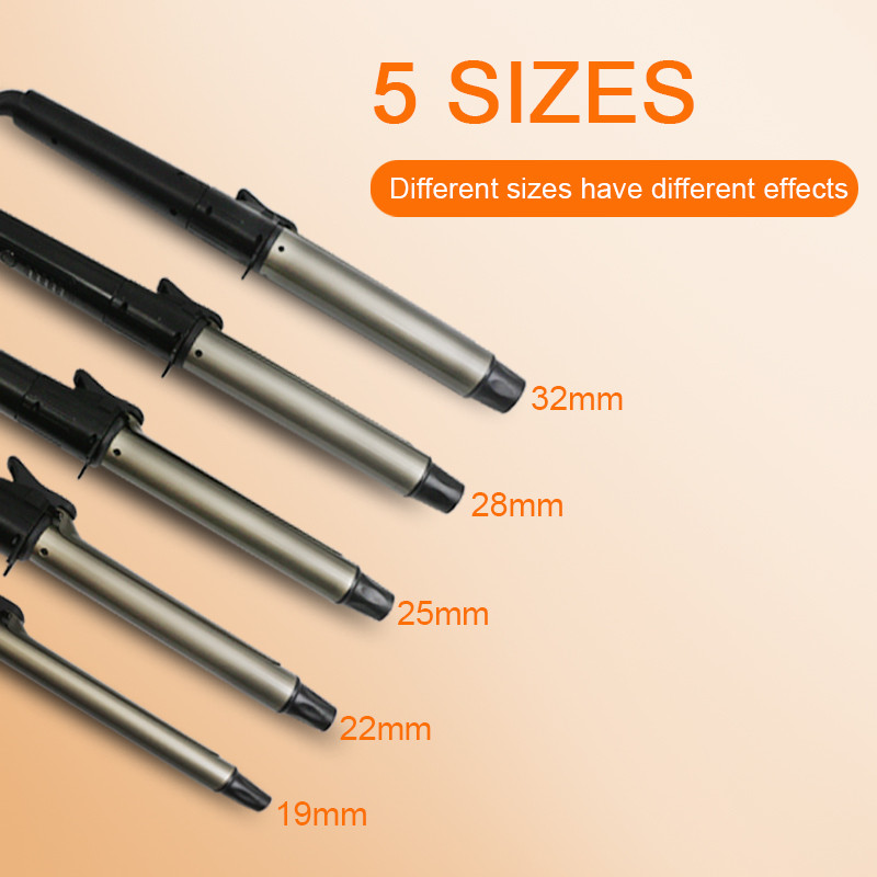 Pro New Cone Arany kerámia bevonatú lap Hajsütővas Elektromos Hajcsavaró Magic Curling Wand Hajformázó Waver szerszámok krimpelő