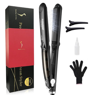 Placă de îndreptat cu abur Fier de călcat cu abur profesional din ceramică Fier de călcat cu abur Instrument de coafare a părului