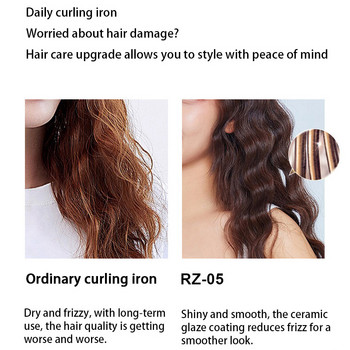 SONOFLY Negative Ion Corn Curling Iron Ceramics Electrical Hair Fluffy Cute curler 5 Temperatures Εργαλεία styling RZ-005