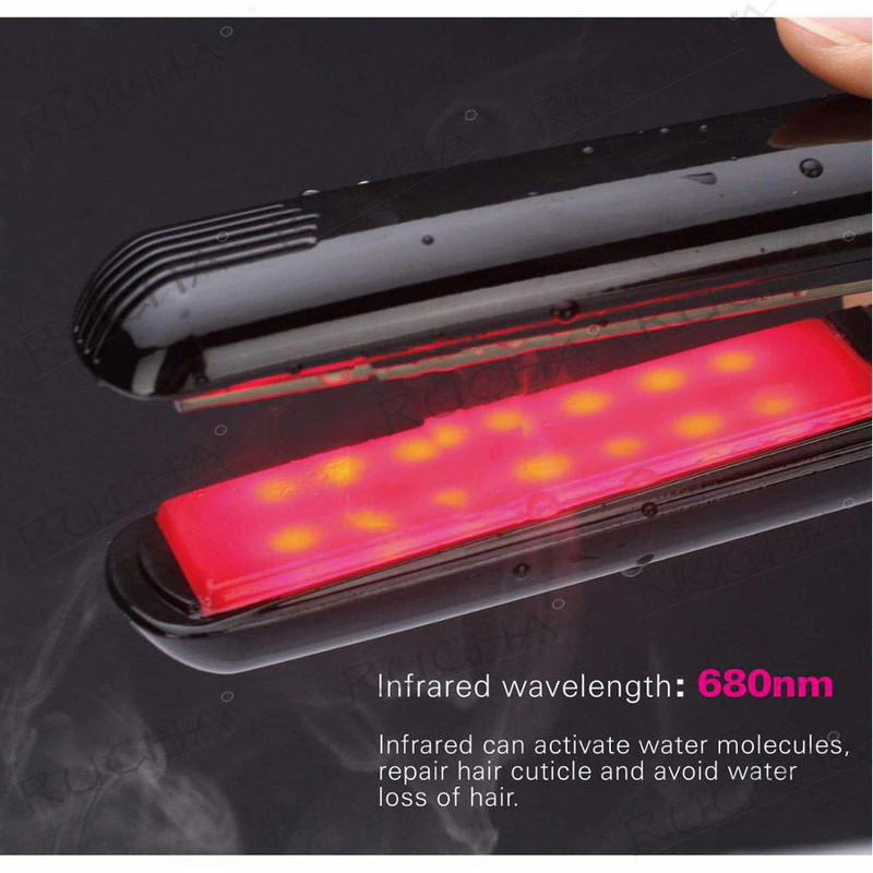 Matu taisnotājs Infrasarkanais un Ultraskaņas Profession Cold Matu kopšanas gludināšanas līdzeklis frizzy Dry Atgūst bojājumus Plakanie gludekļi