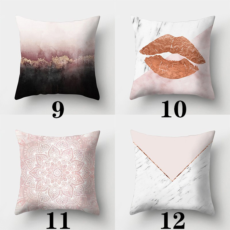 Pink Series párnahuzat 45cmX45cm négyzet alakú kanapé párnahuzat Rose párnahuzat