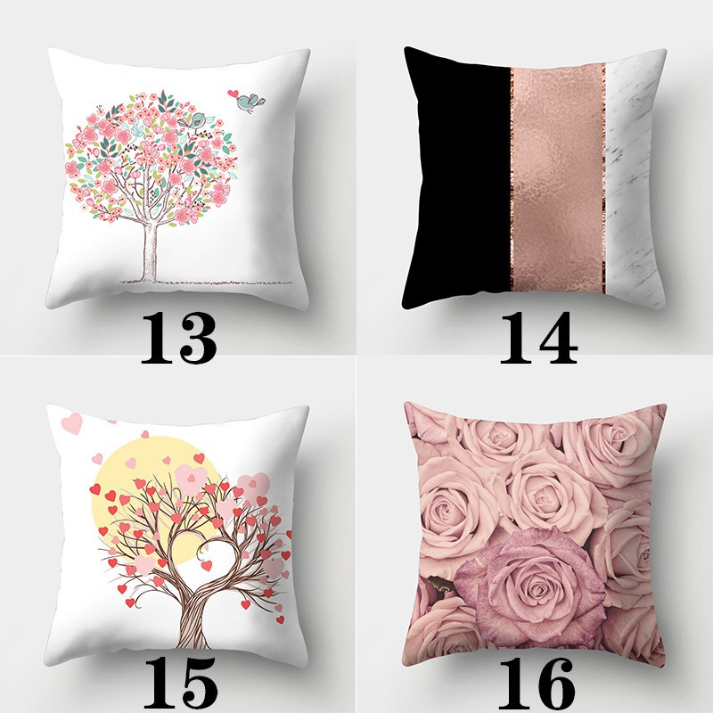 Pink Series párnahuzat 45cmX45cm négyzet alakú kanapé párnahuzat Rose párnahuzat