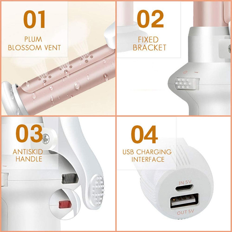 USB újratölthető vezeték nélküli hajsütő pálca Vezeték nélküli hajcsavaró Hordozható kerámia hajsütővas szalon hajformázó eszközök