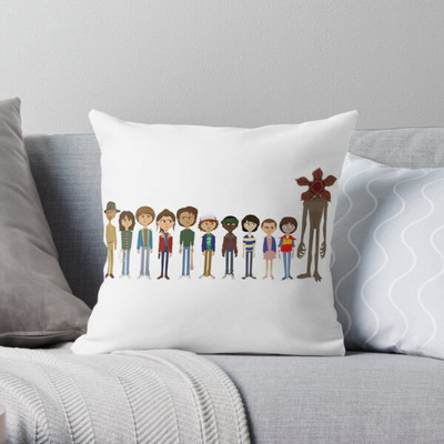 Stranger Things nyomtatás Párnahuzat Egyedi négyzet alakú párnahuzat huzat cipzár Párnahuzat rajzfilm Lakástextil Párna Drop Szállítás
