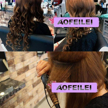 Aofeilei Ceramic Cone Hair Curling Iron Hair Waver Pear Flower Cone Електрическа маша за коса с ръкавици керамична ролкова маша за коса