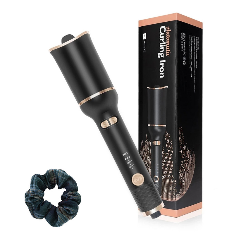 Αυτόματο ψαλίδι για μπούκλες Αυτόματο σίδερο για μπούκλες Περιστρεφόμενο εργαλείο styling Σίδερο μαλλιών Ράβδος για μπούκλες αέρα τουρμαλίνη κεραμική θερμάστρα Hair Waver