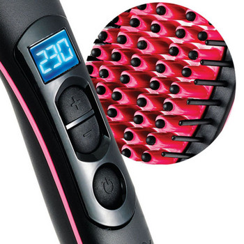 Електрическа четка за изправяне на коса Горещ гребен Преса за коса с регулируема температура Професионален дамски гребен за нагряване на косата