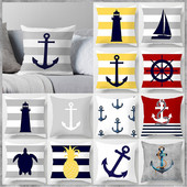 Decor pentru casă Husă de pernă cu imprimeu Ocean Sailor Decor birou pernă pentru canapea dormitor husă pernă mașină 45x45cm
