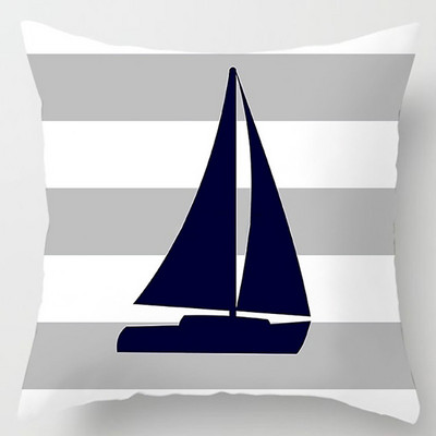 Decor pentru casă Husă de pernă cu imprimeu Ocean Sailor Decor birou pernă pentru canapea dormitor husă pernă mașină 45x45cm