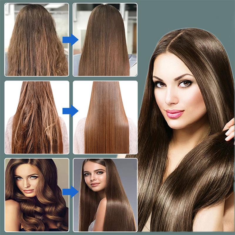 3 az 1-ben hajkiegyenesítő kefe fűtőfésű Forrázásgátló elektromos hajkiegyenesítő és göndör vaskefe, fésűs hajcsavaró