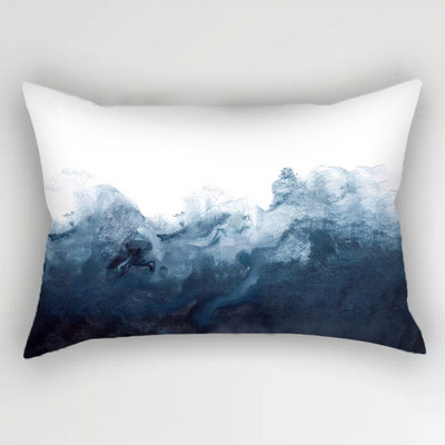 30x50cm Sinine Ins Polüester padjakatte tint Lillelised lehed Padjapüür Lilletriip Kahepoolne Prindiga Vöökoht Kodu Dekoratiivne