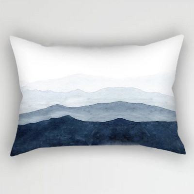 30x50cm Sinine Ins Polüester padjakatte tint Lillelised lehed Padjapüür Lilletriip Kahepoolne Prindiga Vöökoht Kodu Dekoratiivne