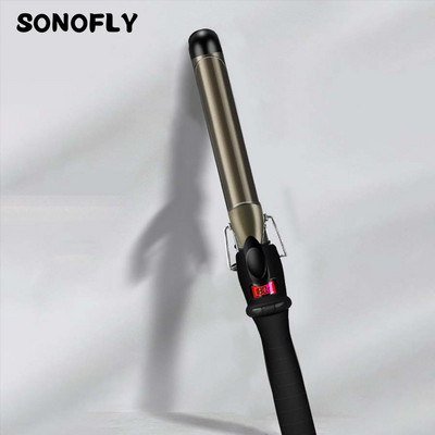 SONOFLY Professzionális kerámia hajcsavaró forgó anionos hajápoló LCD hőmérséklet beállítással Beauty Styling eszközök JF-223