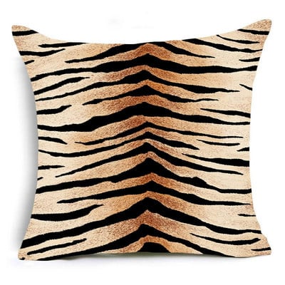 Home Decor Animal Print Párnahuzat Leopárd Tigris Zebra Szarvasmarha Kígyó Párnahuzat Otthoni Kanapé Szék Dekor Párnahuzat 45x45cm