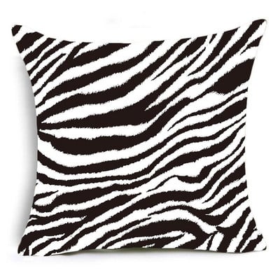 Home Decor Animal Print Párnahuzat Leopárd Tigris Zebra Szarvasmarha Kígyó Párnahuzat Otthoni Kanapé Szék Dekor Párnahuzat 45x45cm