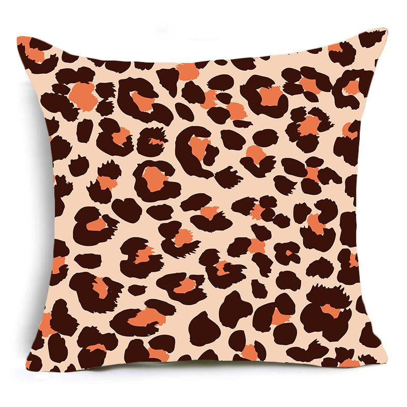 Home Decor Animal Print Párnahuzat Leopárd Tigris Zebra Szarvasmarha Kígyó Párnahuzat Otthoni Kanapé Szék Dekor Párnahuzat 45x45cm