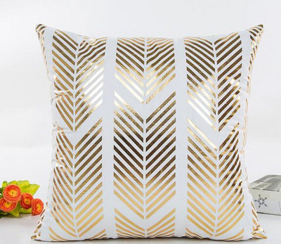 Fete de pernă geometrice de lux bronzate auriu Ananas Bumbac Poliester Neoclasic Husă de pernă Perne decorative pentru canapea