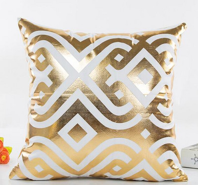 Fete de pernă geometrice de lux bronzate auriu Ananas Bumbac Poliester Neoclasic Husă de pernă Perne decorative pentru canapea