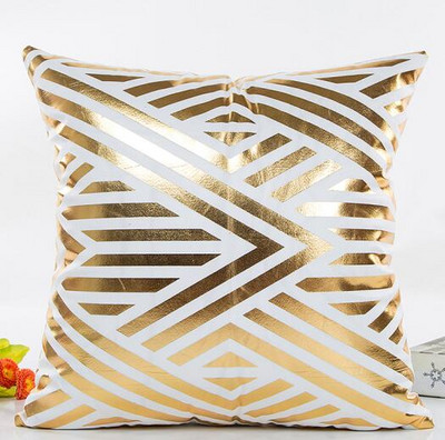 Fete de pernă geometrice de lux bronzate auriu Ananas Bumbac Poliester Neoclasic Husă de pernă Perne decorative pentru canapea