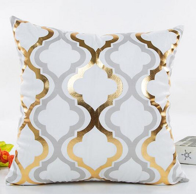 Fete de pernă geometrice de lux bronzate auriu Ananas Bumbac Poliester Neoclasic Husă de pernă Perne decorative pentru canapea