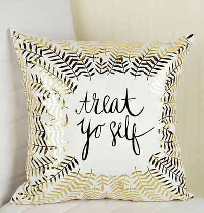 Fete de pernă geometrice de lux bronzate auriu Ananas Bumbac Poliester Neoclasic Husă de pernă Perne decorative pentru canapea