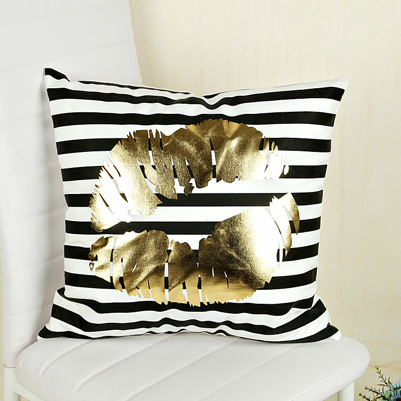 Fete de pernă geometrice de lux bronzate auriu Ananas Bumbac Poliester Neoclasic Husă de pernă Perne decorative pentru canapea