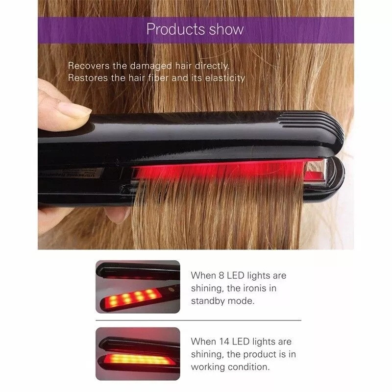 LCD ultrahangos infravörös hajápoló hideg vas keratin argán olaj helyreállító haj sérült haj kezelő eszköz hajbalzsam javítás