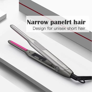 Mini Teddy Wave Portable Thinnest Plate Morgan Pencil Hair Straighter Curler Маша за унисекс къса коса Брада Styler