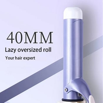 Маша за коса 40 мм Голяма вълна Корейски голям електрически артефакт за къдрене на коса не вреди на косата Фризьорски инструмент Автоматична маша за коса