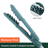 Мини маша за коса Електрическа маша за коса Root Fluffy Hair Flat Iron Wave Corn Brushes Board Керамични цифрови инструменти за оформяне