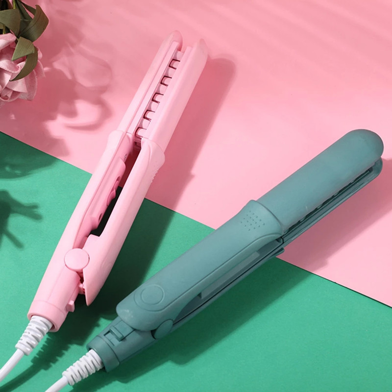 Мини маша за коса Електрическа маша за коса Root Fluffy Hair Flat Iron Wave Corn Brushes Board Керамични цифрови инструменти за оформяне