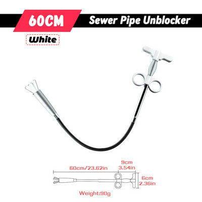 60/90/160mm kanalizācijas cauruļu atbloķētājs Snake Spring Pipe bagarēšanas rīks vannas istabai virtuvei Matu kanalizācijas izlietnes cauruļvadu tīrīšanas rīki