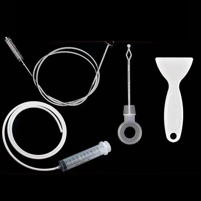 5 tk/komplekt külmkapp äravooluava ummistuse eemaldaja puhastustööriistad painduv hari majapidamises kasutatav imemissüstal vee väljalaskeava puhastusvahend