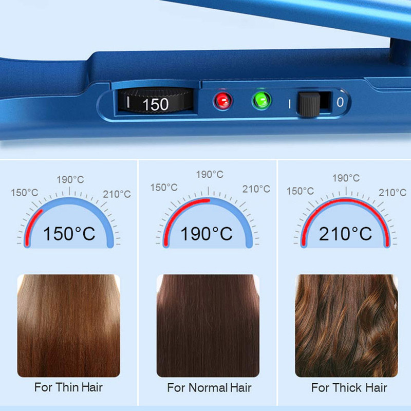 Placă de îndreptat rotativă 3D Fier de călcat profesional PTC pentru coafat Fier de călcat plat cu încălzire rapidă Fier de călcat cu plăci de încălzire din aliaj de titan