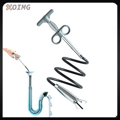 Bathroom Kitchen Accessories 60/90/160mm Sewer Pipe Unblocker Snake Spring Pipe Unblock Tools Hair Sewer Sink Pipe Cleaning Tool