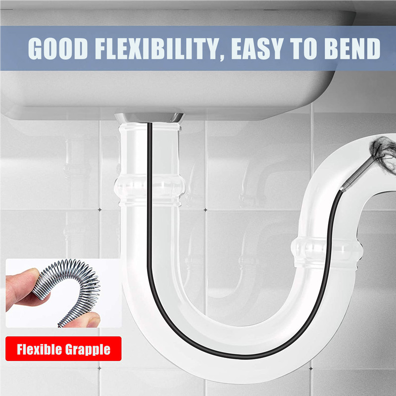 Kanalisatsioonitorude blokeeringu eemaldaja köögivalamu puhastuskonks Vannitoa juuksetoru süvendustööriist Kanalisatsiooni tualettruumi puhastamiseks ummistuse pistiku aukude eemaldamise tööriist