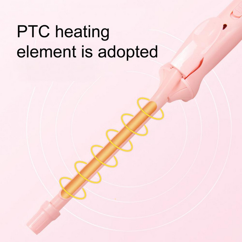 Fier de curling de 9 mm ondulator compact pentru fier de păr Placă de încălzire din ceramică Instrument de coafură Breton de ondulare interioară ondulator de fier de păr