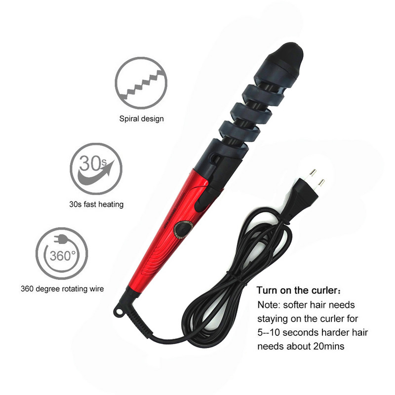 Magic Professional Hair Curlers Electric Curl Keramic Spiral Hair Curling Rod Salon Hair Styling Tools Styler