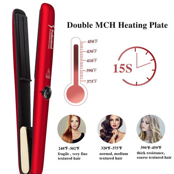 Infrared Steam Flat Iron Hair Straightener Curler Iron Professional Salon Ceramic Adjustable Tempture for Hair Care and Styler