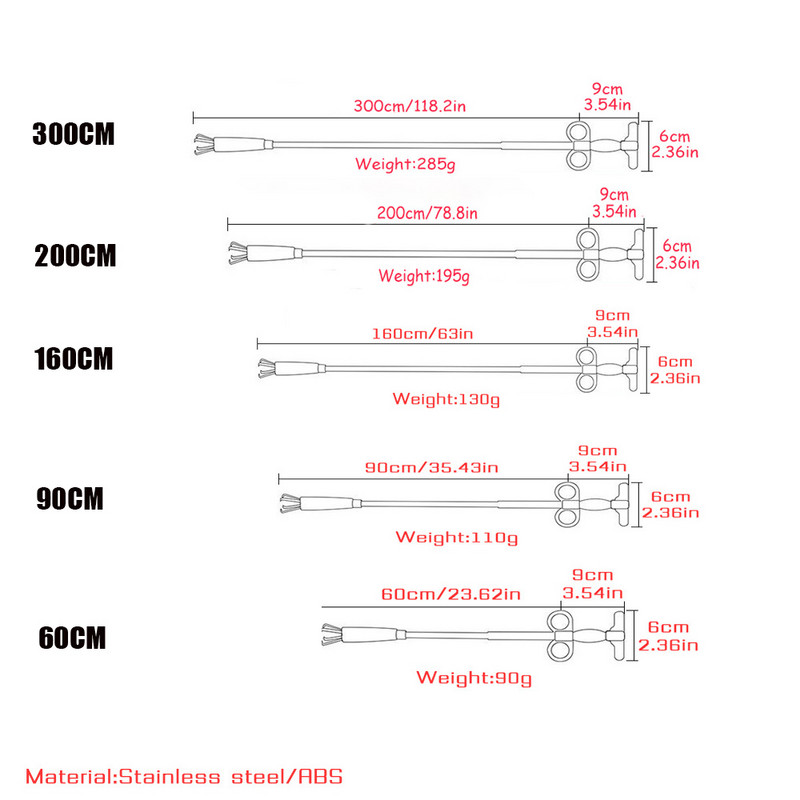 160/200/300cm deblokator kanalizacijskih cijevi Alat za jaružanje cijevi zmijske opruge za kupaonicu Kuhinja Kosa Kanalizacijski umivaonik Alati za čišćenje cjevovoda