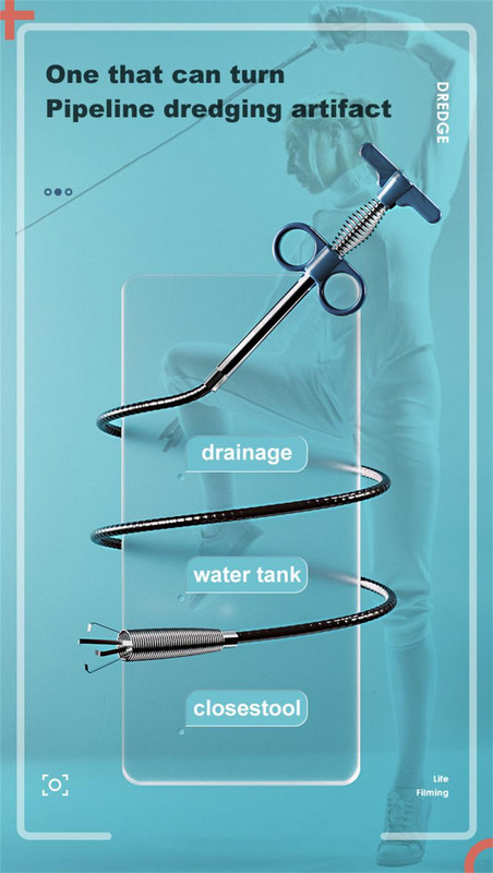 60/90/160/200/300cm deblokator kanalizacijske cijevi zmija opruga cijev bager hvataljka za strano tijelo alat za čišćenje kupaonice kuhinjski pribor