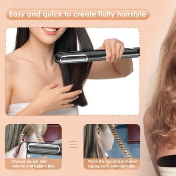 Επαγγελματικό ψαλιδάκι μαλλιών Αυτόματο κυματοειδές επίπεδο σίδερο για μπούκλες Ισιωτικό Curly Corn Hot Clip Hair Waver για Dropship